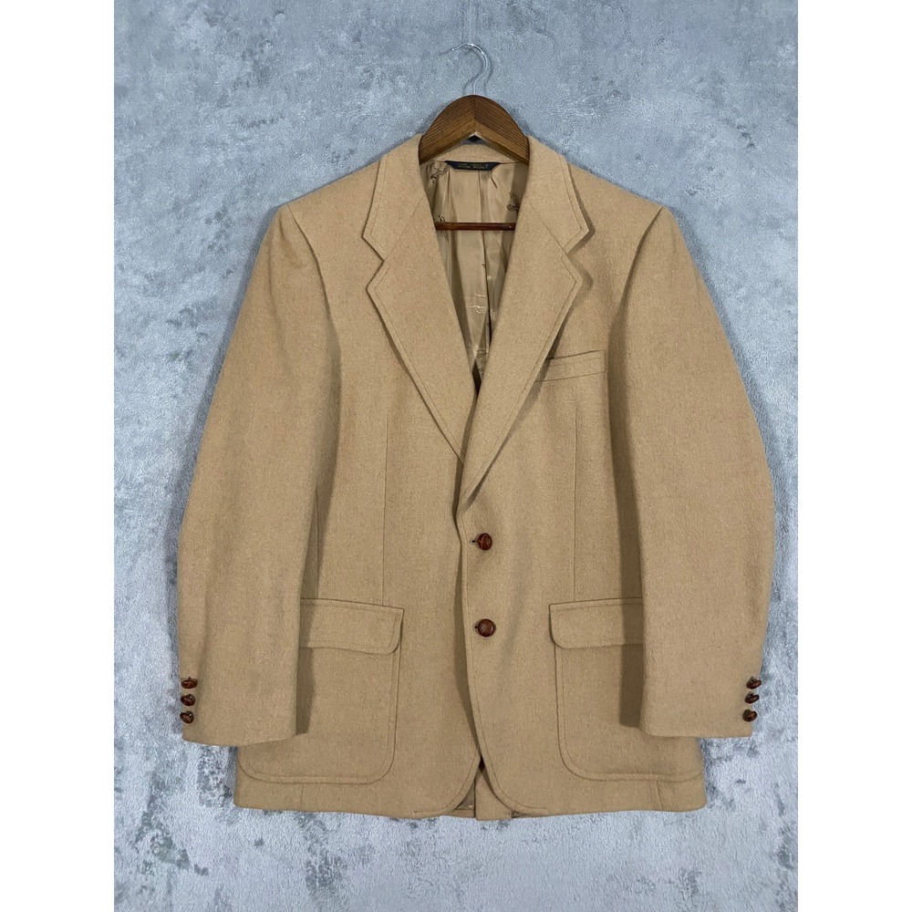 Oak‎ Hall Sport Coat Mens 42R Tan 100% Camel Hair Bradford Gold Label Blazer USA